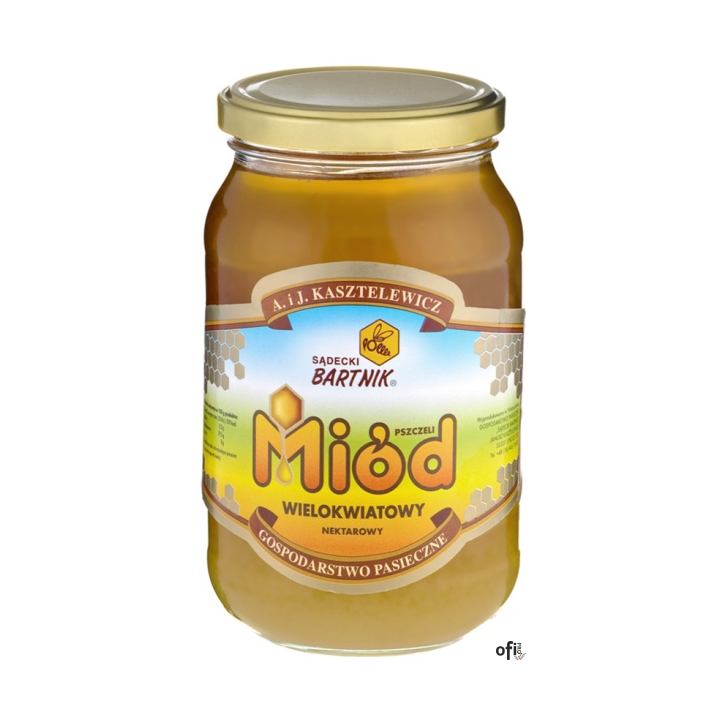 Pochodzi z nektaru zebranego przez pszczoły z różnych roślin, zarówno uprawnych, jak i rosnących na łąkach czy w lasach. Ma barw