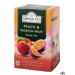 Herbata AHMAD TEA PEACH & PASSION FRUIT 20kopert czarna