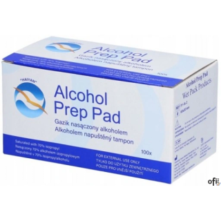 Gaziki do dezynfekcji nasączone alkoholem Alcohol Pad, 100 szt.