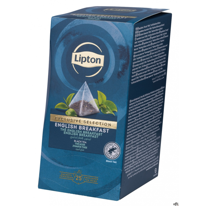 Herbata LIPTON PIRAMID ENGLISH BREAKFAST Exclusive Selection 25 kopert