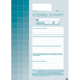 603-2Z Dziennik budowy 120stron A4  Michalczyk i Prokop