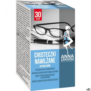 Chusteczki nawilżane do okularów 30 szt. ANNA ZARADNA PS-0507