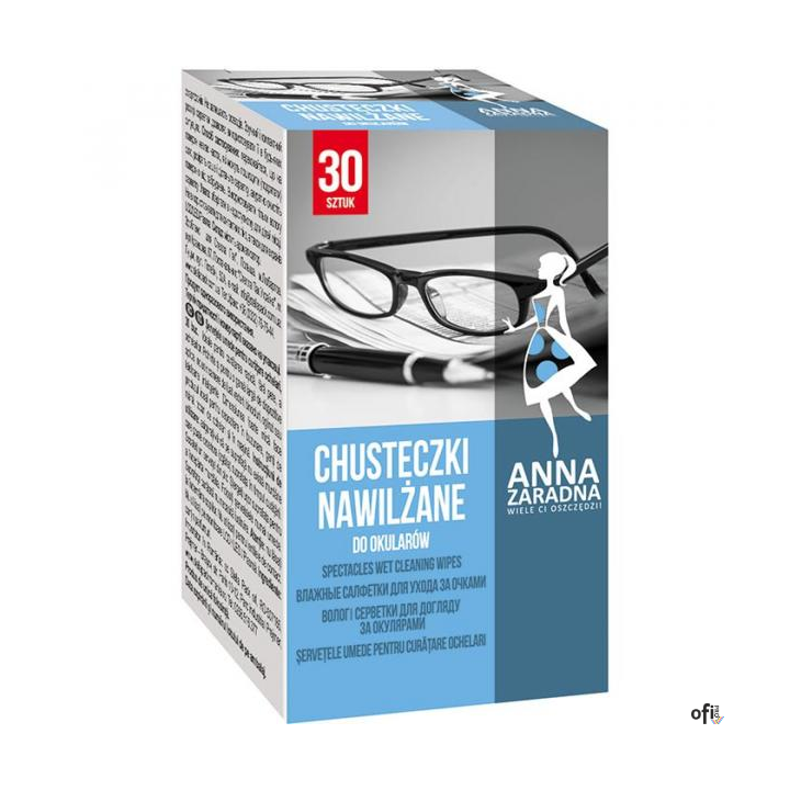 Chusteczki nawilżane do okularów 30 szt. ANNA ZARADNA PS-0507