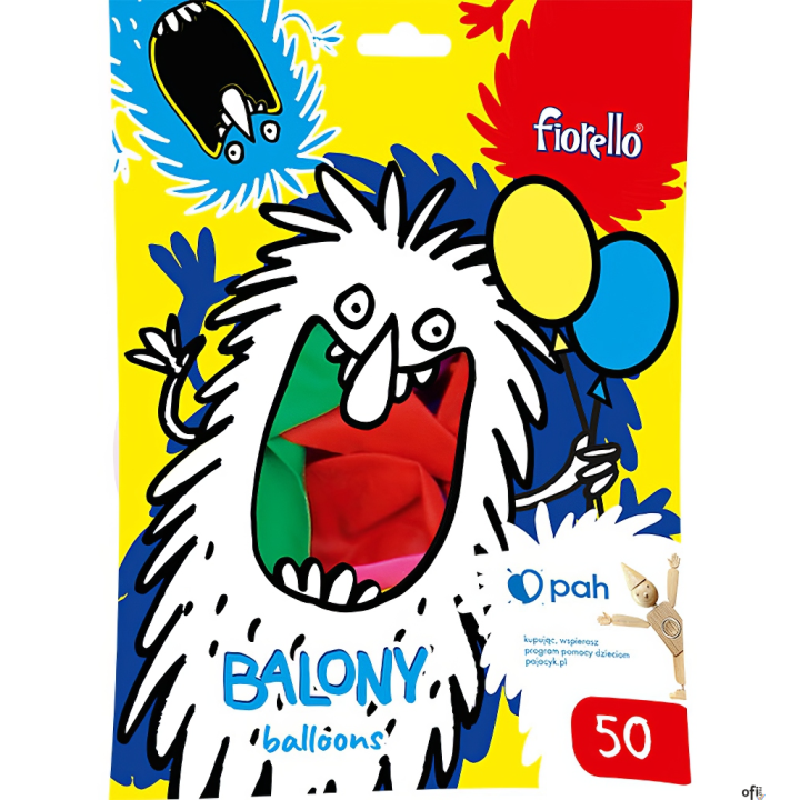 Balon 12 pastel mix Fiorello 50szt 170-2658