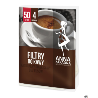 Filtr do kawy nr 4 , 50 sztuk ANNA ZARADNA