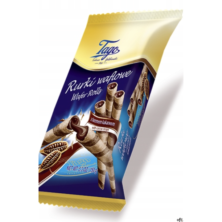 TAGO Rurka waflowa z kremem kakaowym 150 g