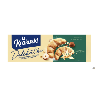 KRAKUSKI Delikatki Herbatniki o smaku waniliowym z orzechami laskowymi 125 g