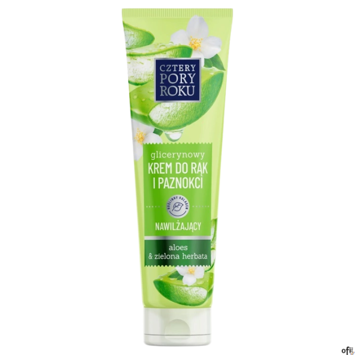 CZTERY PORY ROKU Krem nawilżający do rąk i paznokci Aloes i Zielona Herbata 130ml