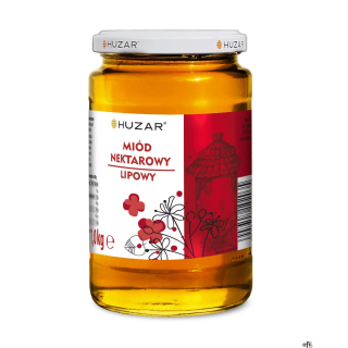 Miód Nektarowy Lipowy Huzar 1kg
