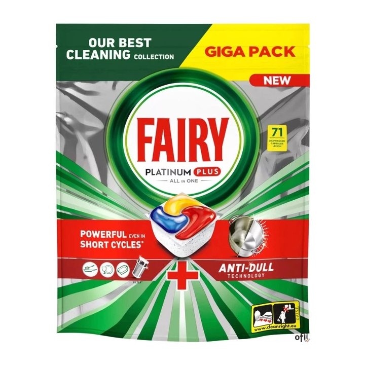 FAIRY Kapsułki do zmywarki Platinum Plus Cytryna 71szt 36126