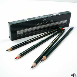 Ołówek kopiowy Castell Document 9610 Faber-Castell w kolorze zielonym. Permanentny, odpowiedni do podpisywania i wypełniania waż