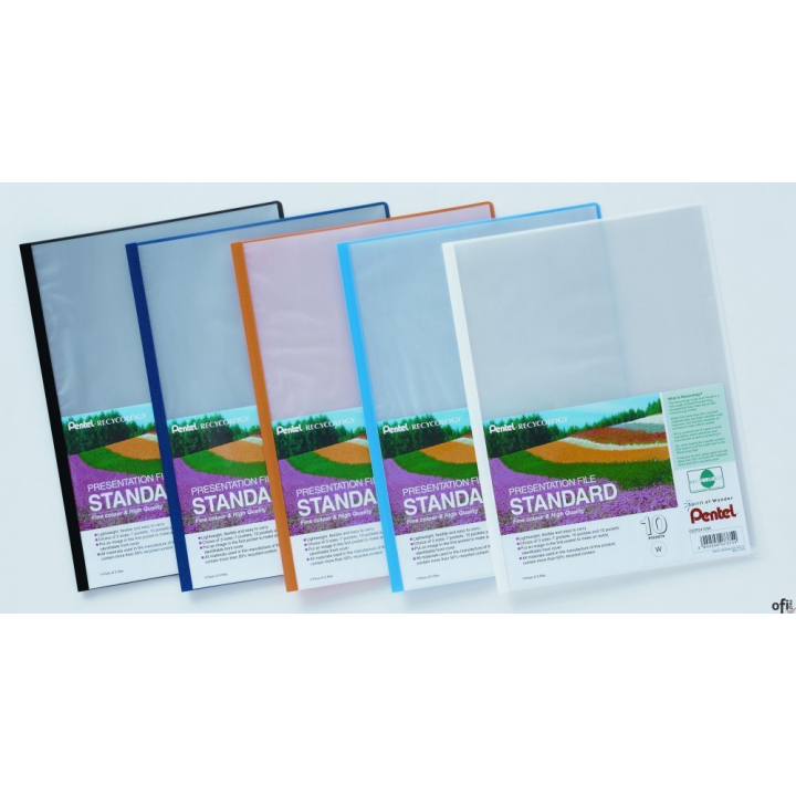 Skoroszyt prezentacyjny, 10 kieszeni żółty DCP2410-G PENTEL (X)