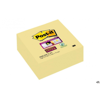 Kostka samoprzylepna POST-IT_ Super Sticky (2028-SSCY), 76x76mm, 270 kart., żółta