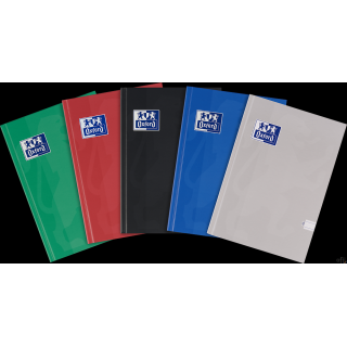 Brulion Oxford Esse szyty A4 96 kartek 90g linia z marginesem mix kolor 400174965