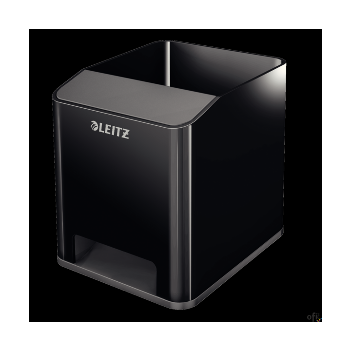 Kubek na długopisy LEITZ WOW czarny ze wzmacniaczem dźwięku 53630095