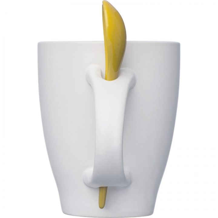 Kubek ceramiczny z łyżeczką 250 ml ARMANDO