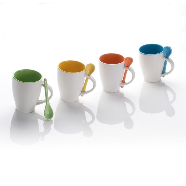 Kubek ceramiczny z łyżeczką 250 ml ARMANDO