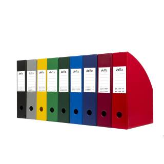 Pojemnik na czasopisma DOTTS A4 7cm ciemny zielony PCV (SD-35-05) SE-DOT-35-05