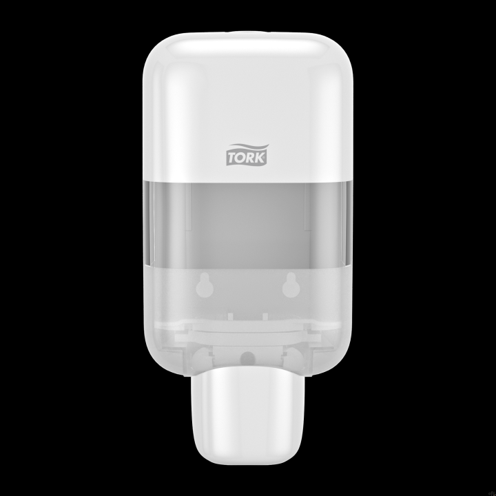 System: S5Kolor: białyTworzywo: plastikWymiary: 22,4 x 11,2 x 9,9 cmSprzedaż min.: 1szt.Opis:Tork mini dozownik do mydła i prepa