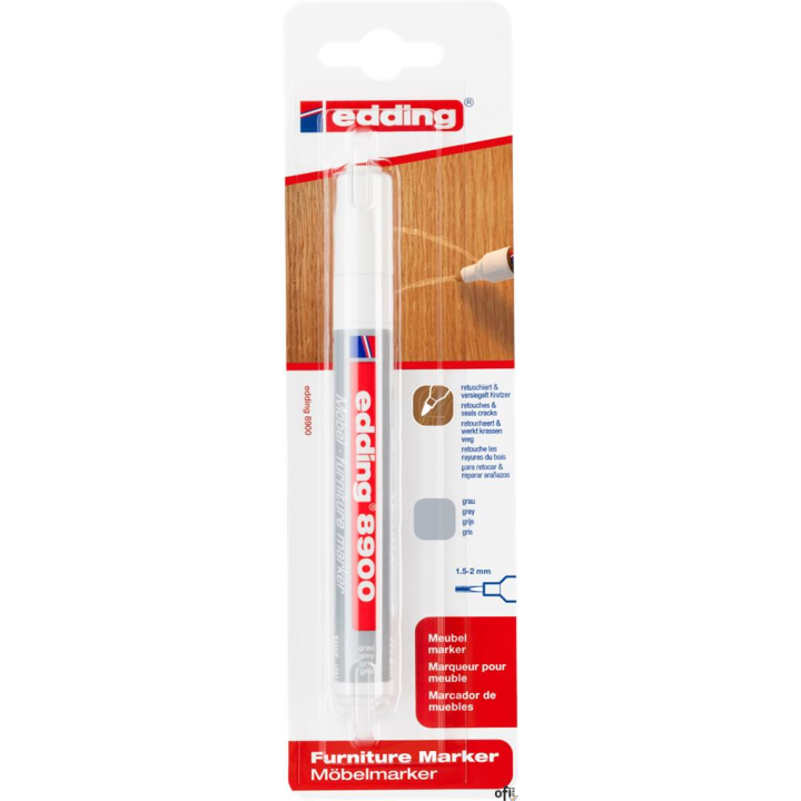 Marker do mebli szary blister Edding 8900/1/012/SZ