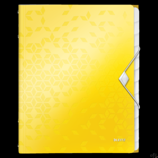 Teczka segregująca 12 przekładek PP Leitz WOW, żółta 46340016