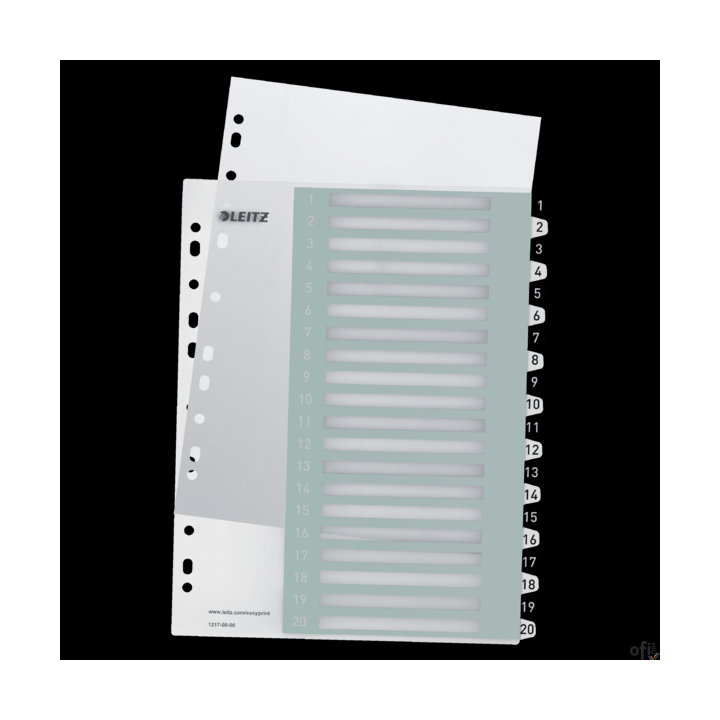 Wydrukuj elegancki i ekskluzywny spis treści za pośrednictwem www.leitz.com/easyprint_Mocne i trwałe, z wytrzymałego polipropyle