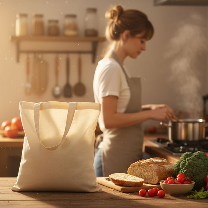 Mała torba bawełniana z krótkimi uszami 140 g/m2 KERSTIN