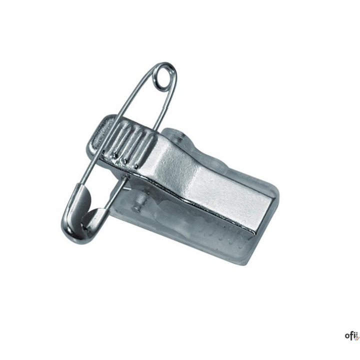 Klips samoprzylepny z agrafką do identyfikatora CT218 srebrny (100szt.) ARGO
