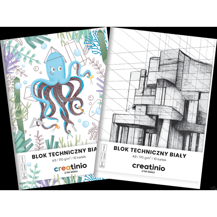 Blok techniczny Top 2000 Creatinio A3 10 kartek 170 g biały 400176668