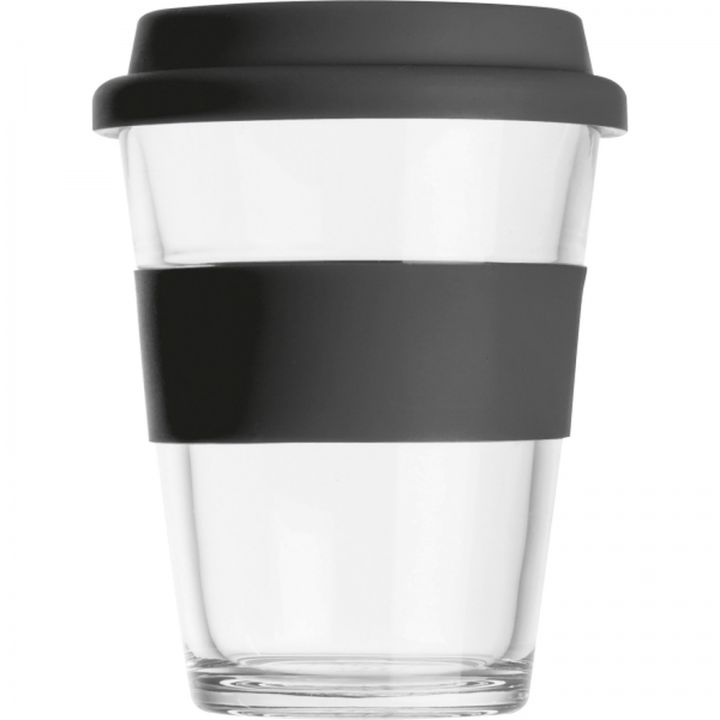 Kubek szklany z pokrywką 300 ml AMANDA