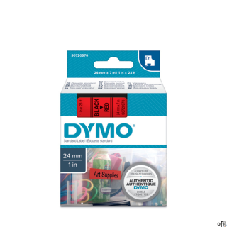 Taśma DYMO D1 - 24 mm x 7 m, czarny / czerwony S0720970 do drukarek etykiet SALE
