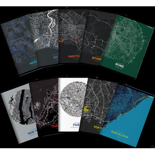Zeszyt_TOP 2000 MONOCHROME MAPPING A5 96k 70g mix linia z marginesem 400157941