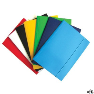 Teczka z gumką DOTTS A4 lakierowana biała 390g (21236)