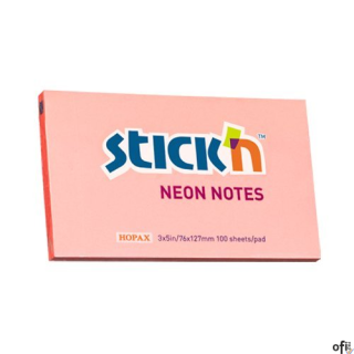 Bloczek STICKN 127x76mm różowy neonowy 100k 21170 STICKN