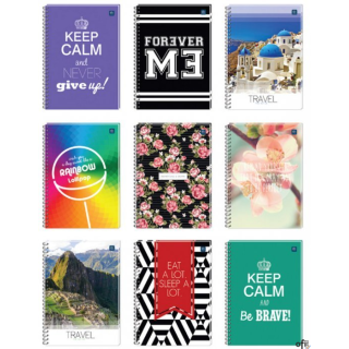 Kołonotatnik A4 80k kratka miękka oprawa INTERDRUK