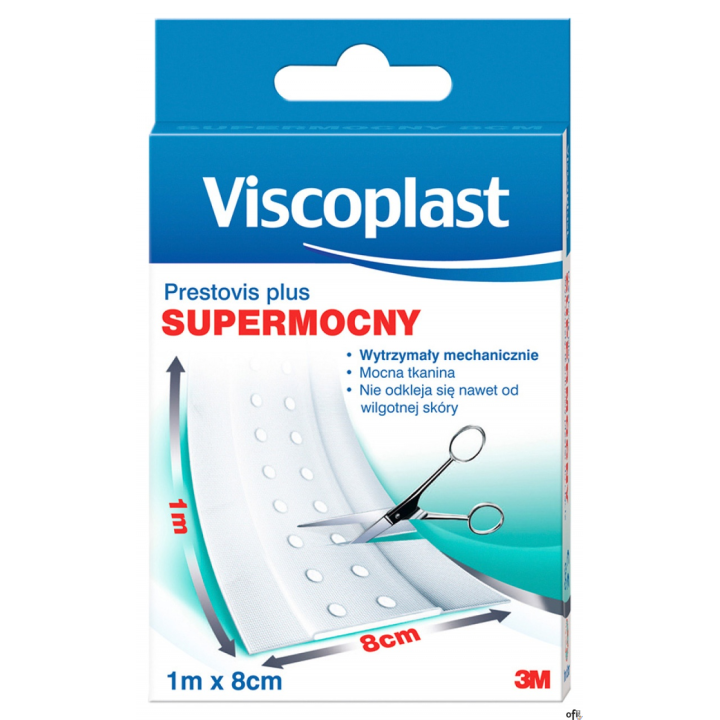 nowy indeks bhk0005 Plaster do cięcia VISCOPLAST Prestovis Plus, supermocny, 8cmx1m