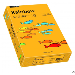 Papier xero kolorowy  A4 80g 500 ark. RAINBOW R22 jasnopomarańczowy 88042409