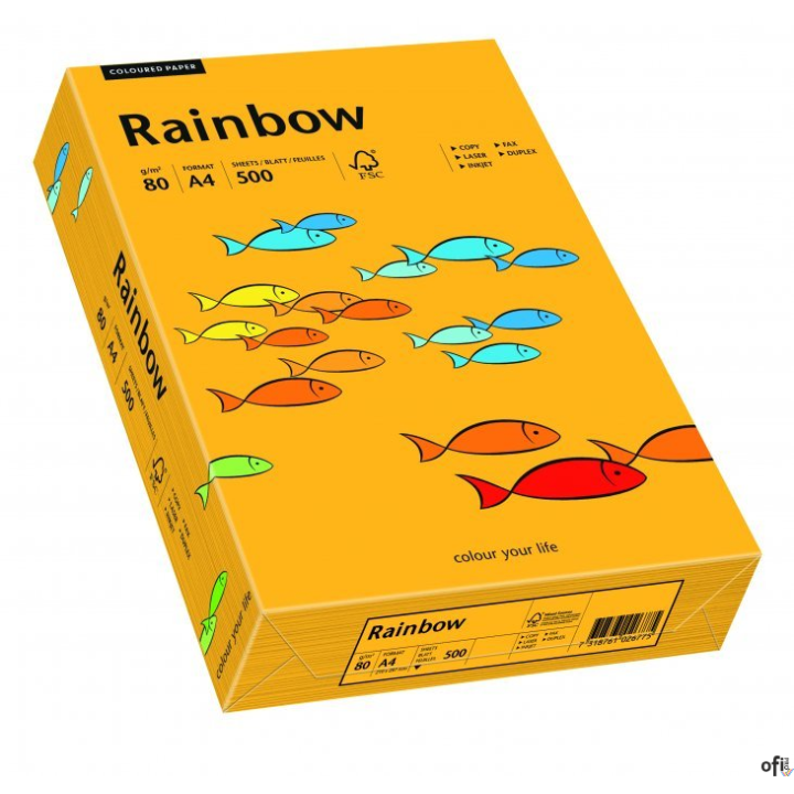 Papier xero kolorowy RAINBOW jasnopomarańczowy R22 88042409