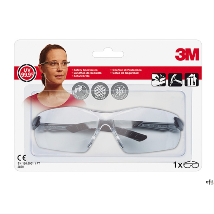Okulary ochronne 3M Clear (2820), transparentne