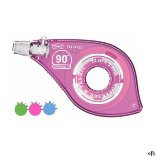 Korektor w taśmie, przekręcana końcówka, 12m , 5mm, biały TO-0125 Toma