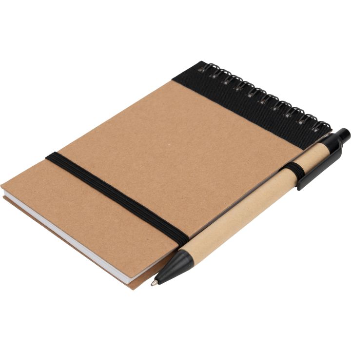 Notatnik w linie z długopisem tekturowym EUGENIO