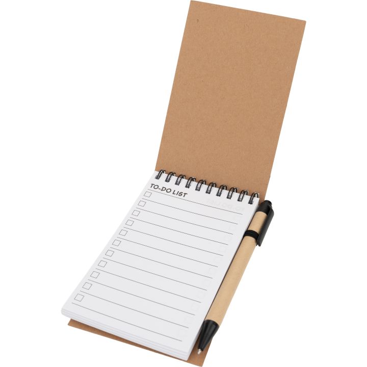 Notatnik w linie z długopisem tekturowym EUGENIO