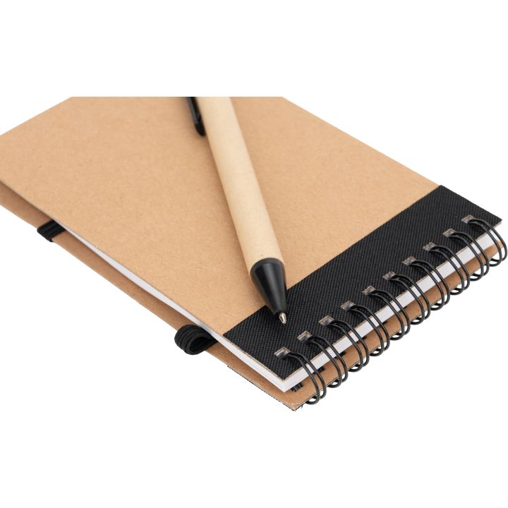 Notatnik w linie z długopisem tekturowym EUGENIO