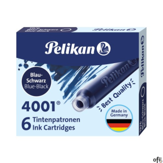 Naboje do piór, krótkie niebiesko-czarne 100435989 PELIKAN