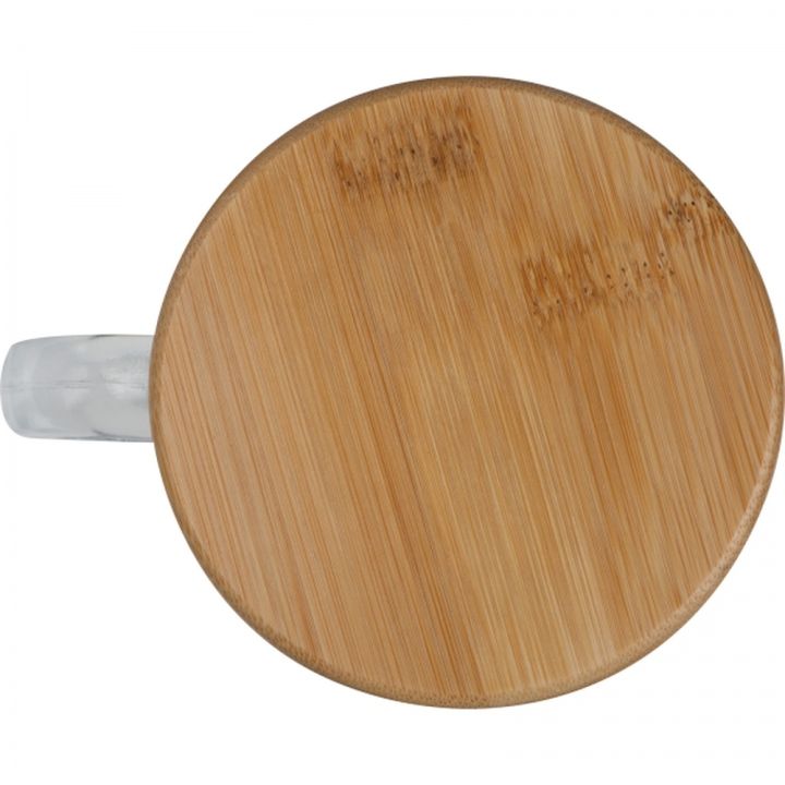 Kubek szklany z pokrywką 350 ml CECIL