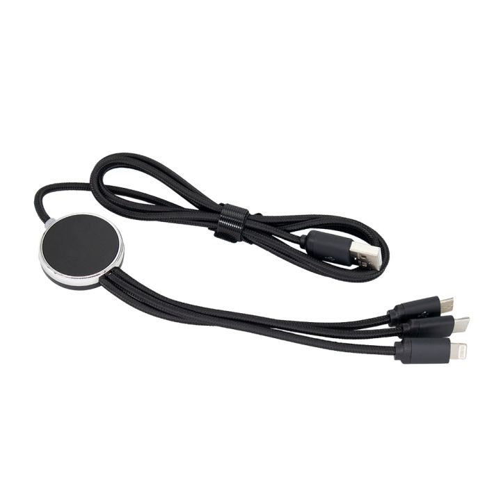 Kabel 3w1 z podświetlanym logo długi 120 cm, W201TG