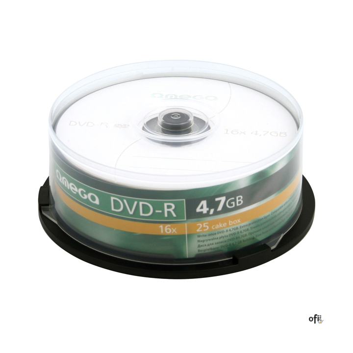 Płyta OMEGA DVD-R 4,7GB 16X SLIM CAKE (10) OMD16S-