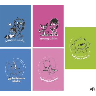 Okładka na legitymację szkolną ze stemplem mix 0300-0101-99   PANTA PLAST