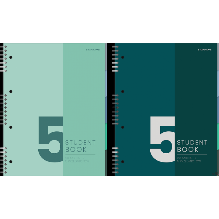 Kołozeszyt Top Studentbook 2SPI A4 100 kartek 70 g kratka 5 przekładek 40017952