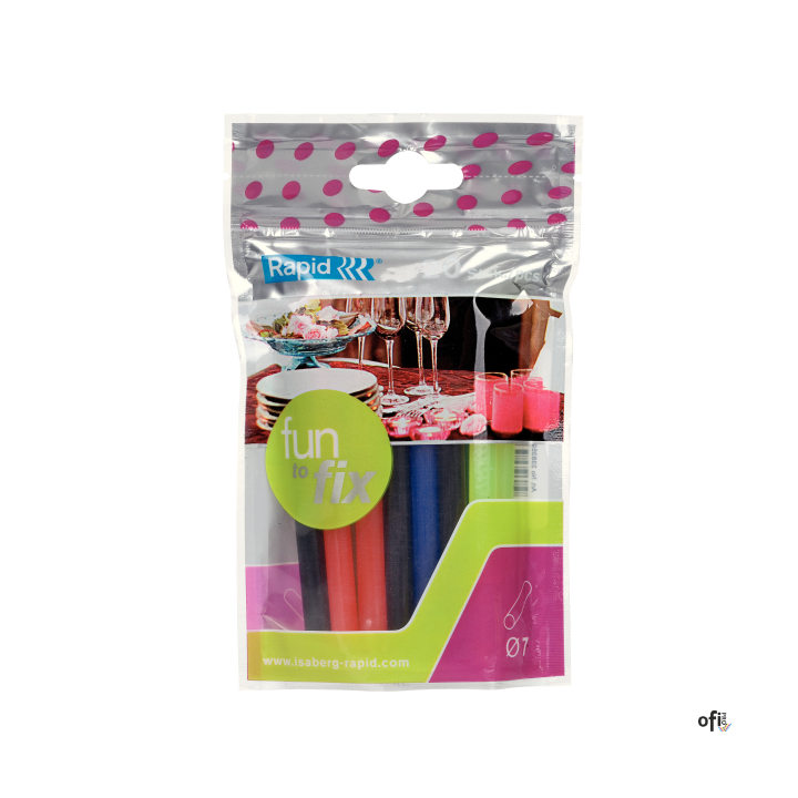 Klej kolorowy FunToFix 80g 7mm, 20 szt. Rapid 23835900